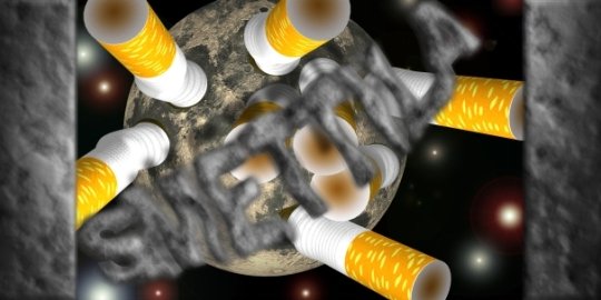 Foto astratta contro il tabagismo